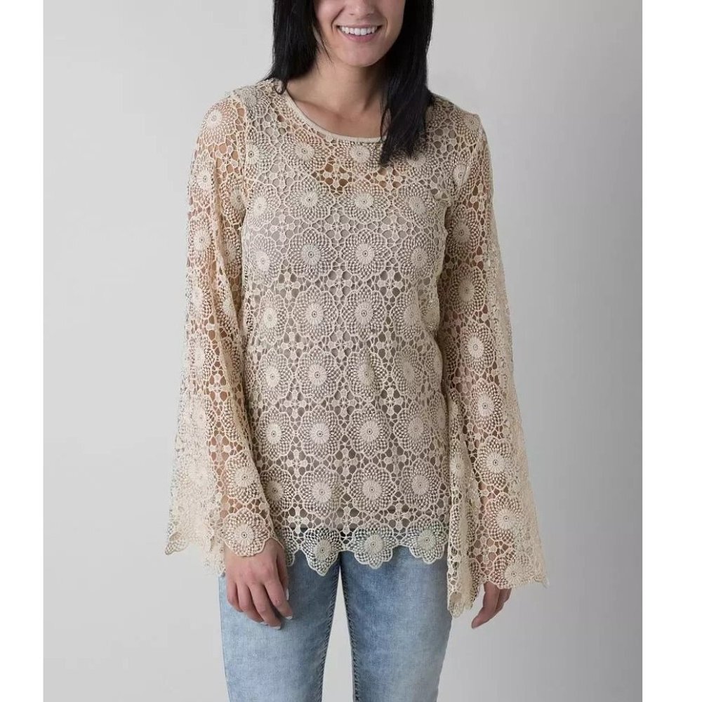 Double Zero Lace Bohemian Gypsy Aesthetic Top P542